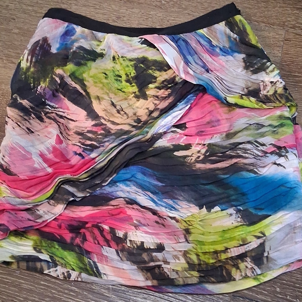 NWT Diane Von Furstenberg Y2K Silk Skirt In Storm Rose - Picture 2 of 9